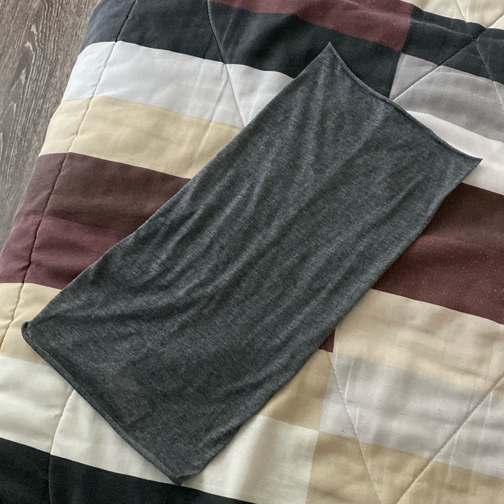 Gray sheer long wrap